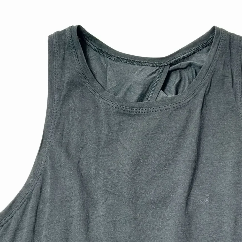 Lululemon Women's Open Back Tank Top Black Size L Casual Summer - Picture 10 of 10